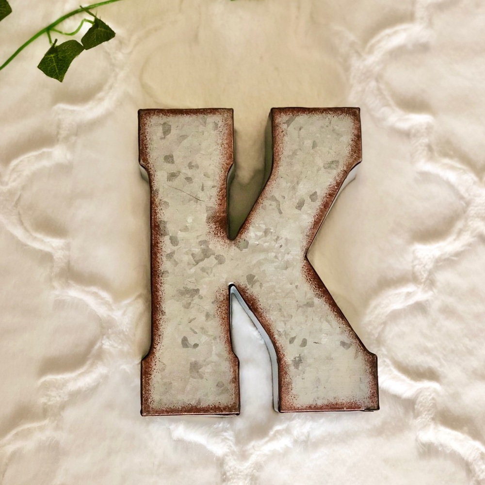 Rustic metal letter ‘K’